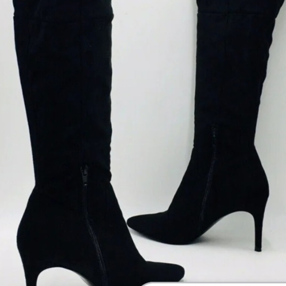 💘💕Womens Aqua Lola Black Knee-High Boots - Size 8.5 - 3.5" Heels - NWOT💞❤️
